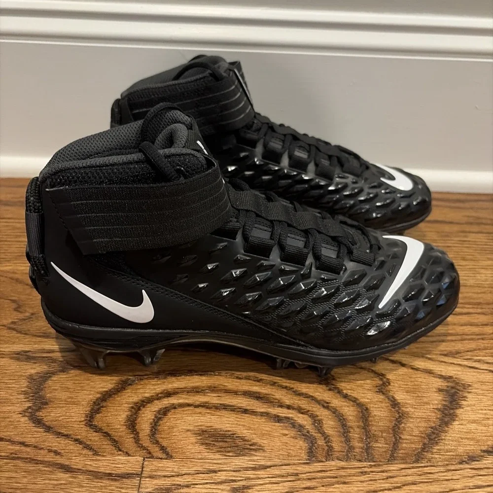Nike Force Savage Pro 2 Black White Football Cleats Men's Size 8.5 AH4000-002